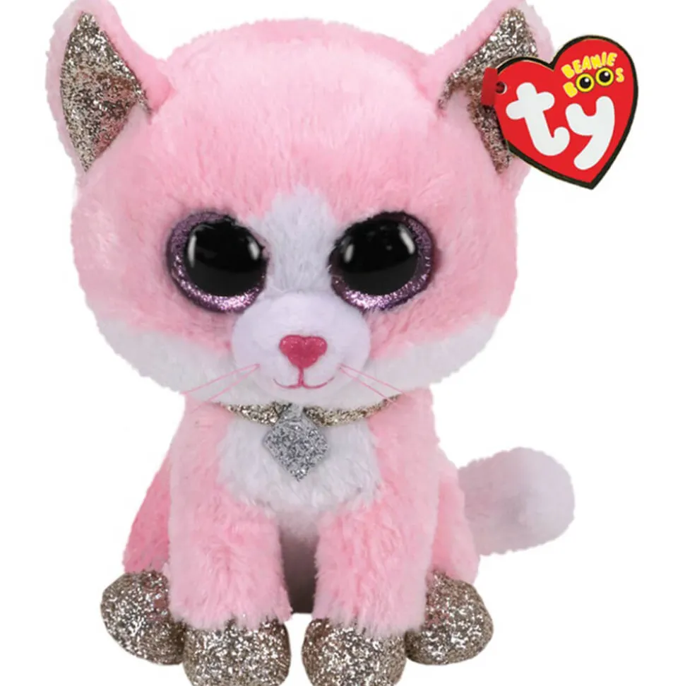 Ty Beanie Boos Fiona the Pink Cat 6" Plush