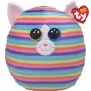 Ty Beanie Squishies Heather the Rainbow Cat 10-Inch Plush