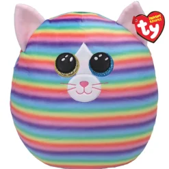 Ty Beanie Squishies Heather the Rainbow Cat 14-Inch Plush