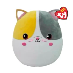 Ty Beanie Squishies Snuggles the Multi-Colored Cat 10-Inch Plush