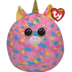 Ty Squishy Beanies Fantasia the Multicolored Unicorn14" Squish Plush