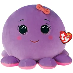 Ty Squishy Beanies Octavia the Purple Octopus 10" Squish Plush