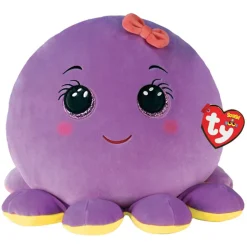 Ty Squishy Beanies Octavia the Purple Octopus 14" Squish Plush