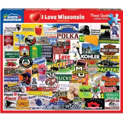 White Mountain I Love Wisconsin Puzzle
