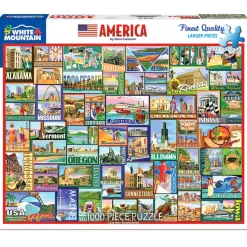 White Mountain Puzzles America 1000 Pc