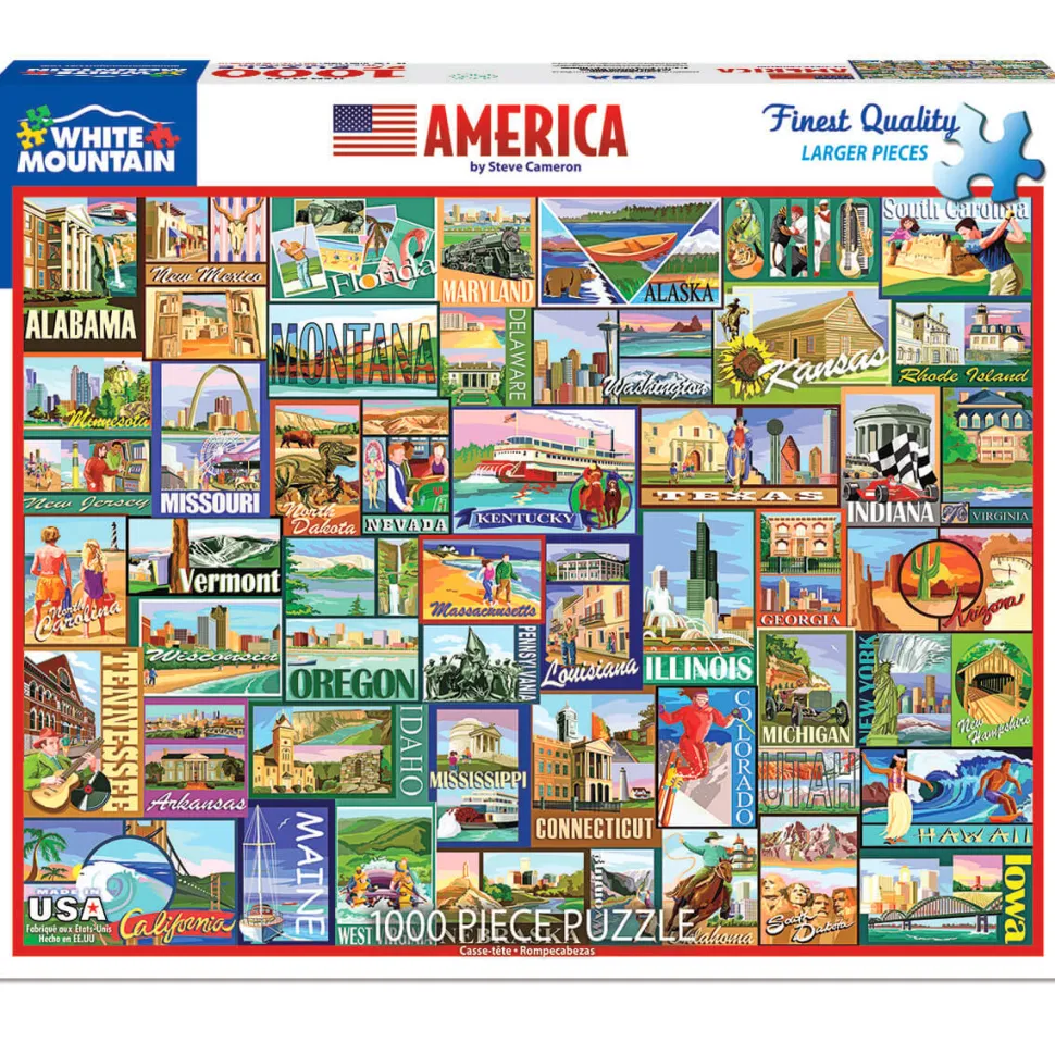 White Mountain Puzzles America 1000 Pc