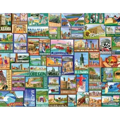 White Mountain Puzzles America 1000 Pc