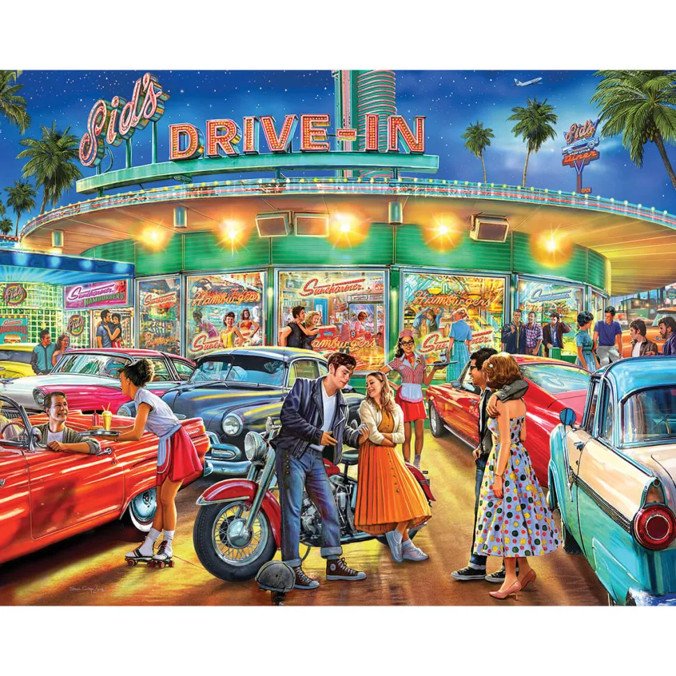 White Mountain Puzzles American Drive-In 1000 Pc