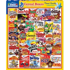 White Mountain Puzzles Cereal Boxes 1000 Piece