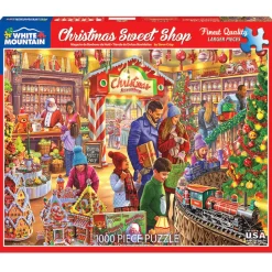 White Mountain Puzzles Christmas Sweet Shop