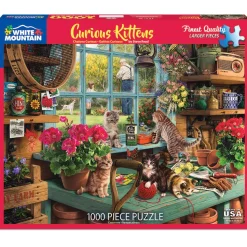 White Mountain Puzzles Curious Kittens 1000 Pc