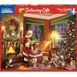 White Mountain Puzzles Delivering Gifts 550 Pc