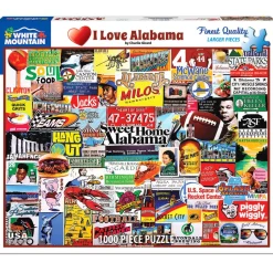 White Mountain Puzzles I Love Alabama 1000 Pc