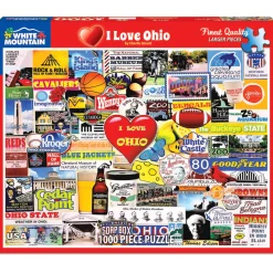 White Mountain Puzzles I Love Ohio 1000 Pc