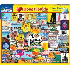 White Mountain Puzzles I Love Florida 1000 Pc