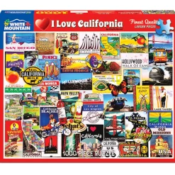 White Mountain Puzzles I Love California 1000 Pc