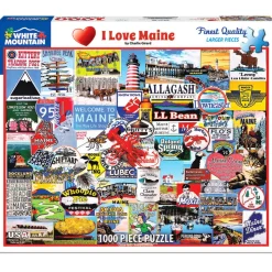 White Mountain Puzzles I Love Maine 1000 Pc