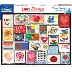 White Mountain Puzzles Love Stamps 1000 Pc