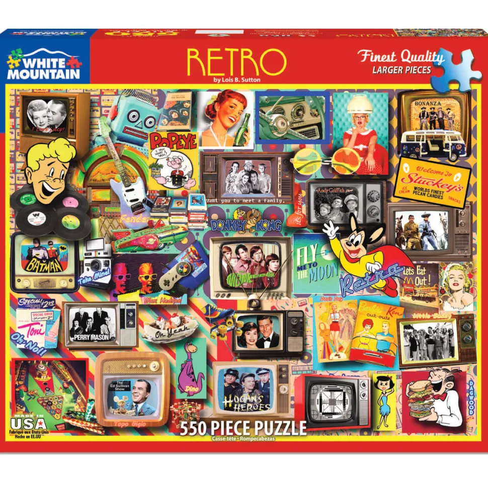 White Mountain Puzzles Retro 550 Pc
