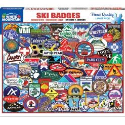 White Mountain Puzzles Ski Badges 1000 Pc