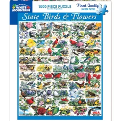 White Mountain Puzzles State Birds 1000 Pc