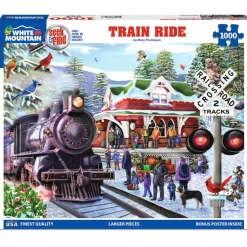 White Mountain Puzzles Train Ride 1000 Piece Jigsaw Puzzle