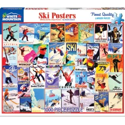 White Mountain Ski Posters 1000-Piece Puzzle