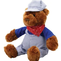 WowToyz Cuddle Zoo Casey the Train Engineer Bear