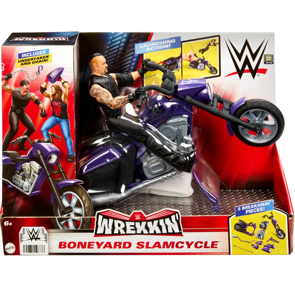 WWE Wrekkin' Undertaker Boneyard Slamcycle Action Figure Set
